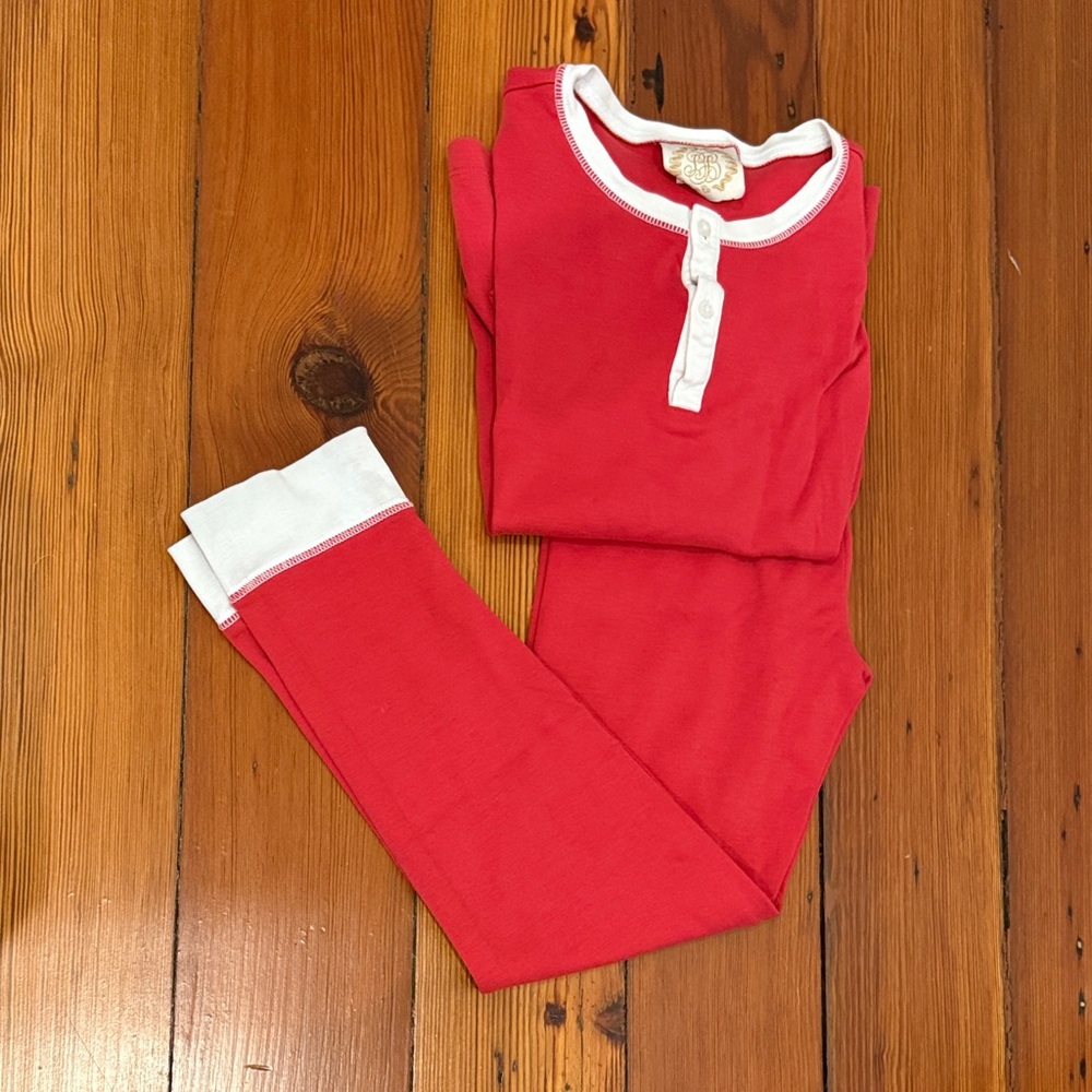 The Beaufort Bonnet Company Red Pajama Set with White Accents